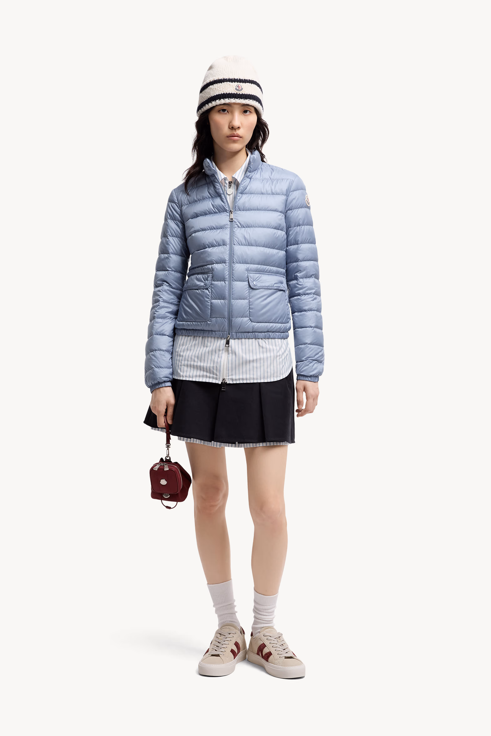 Lans Packable Short Down Jacket Women Light Blue Moncler 0